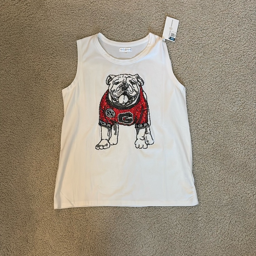 Stewart Simmons glitter Georgia Bulldogs tank